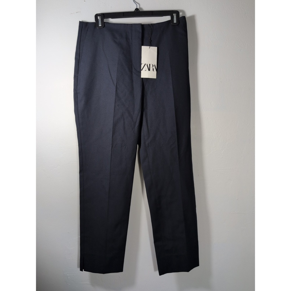 Zara Pants Womens Blue Small Dress Bottoms Business Work Formal‎ Slacks New